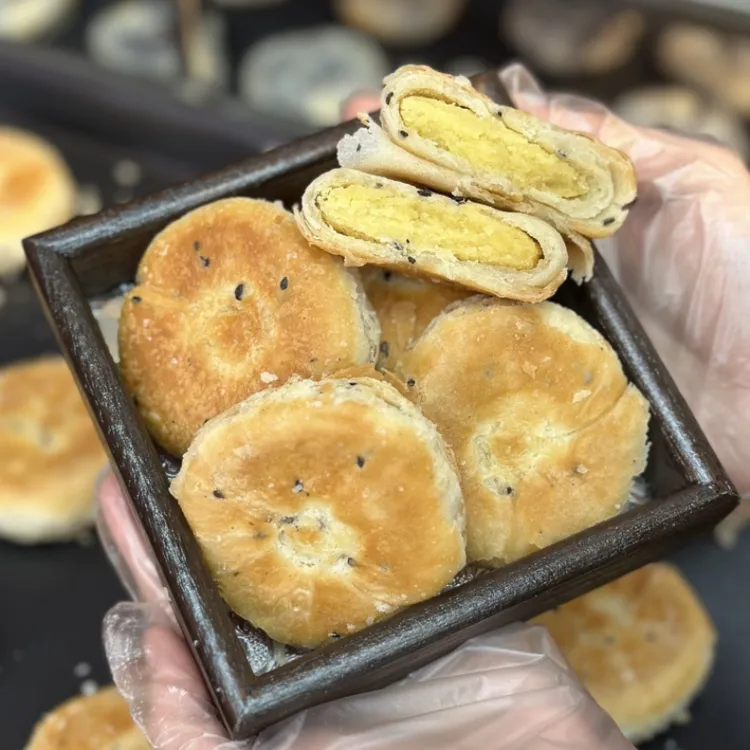 【咸香板栗酥】板栗饼栗子酥手工传统老式咸味馅饼夹心饼糕点点心