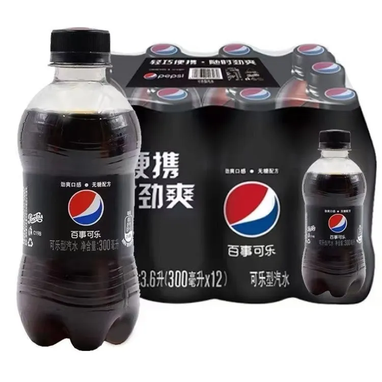 【精选12瓶】百事可乐无糖可乐300ml*12瓶碳酸饮料小瓶汽水0糖0卡