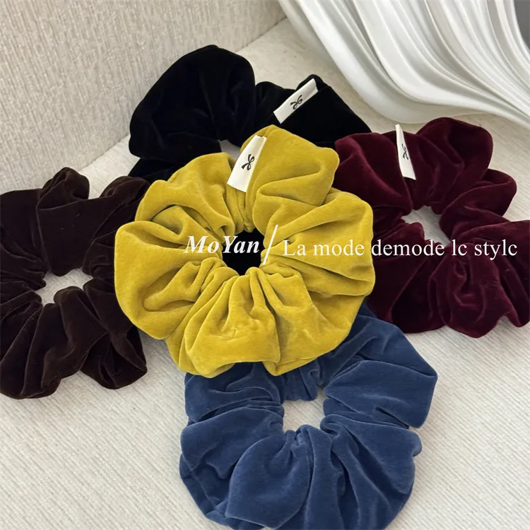 韩版秋冬新款丝绒大肠发圈复古时尚网红头绳高级感马尾发绳绑头花