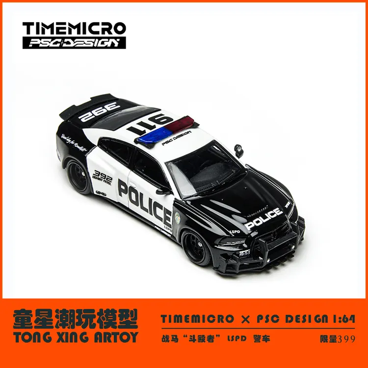 【现货】TM×PSC 战马“斗殴者” LSPD  警车 1:64 合金汽车模型