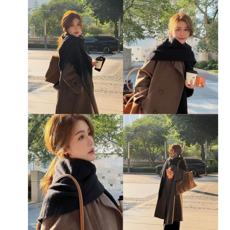 YPP!【软糯三角围巾】秋冬百搭单品 韩系纯色百搭围巾三角巾