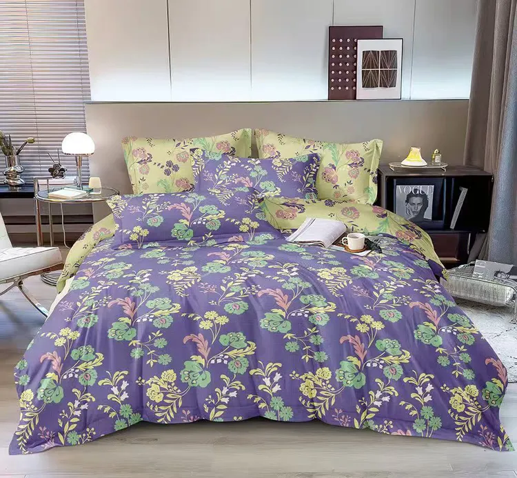 【紫罗兰】A类双层纱高档床上用品专柜正品双人床单加厚亲肤柔软