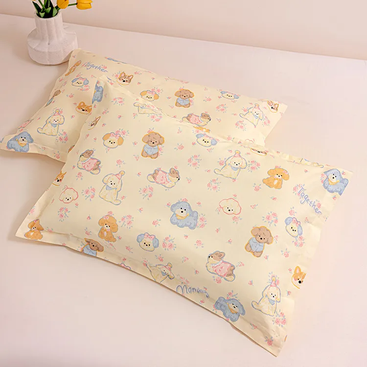 纯棉儿童枕套全棉枕头套30x50幼儿园宝宝枕芯套48x74cm单人用枕套