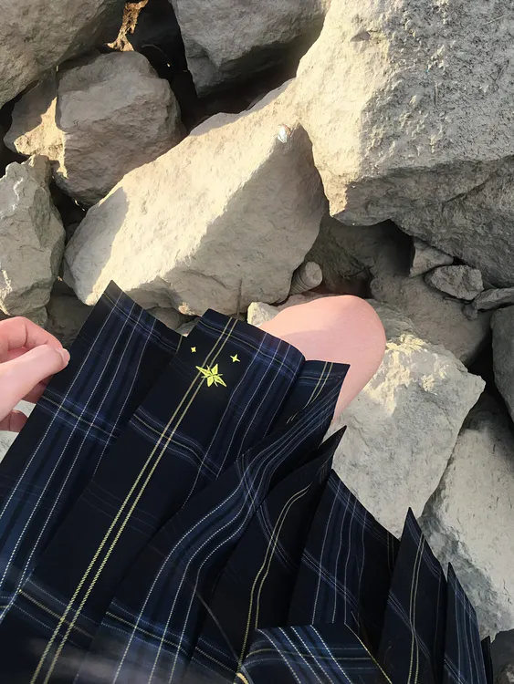 椿日纪JK原创正版【夜落繁星】刺绣校供感格裙秋冬叠穿百搭短裙jk裙