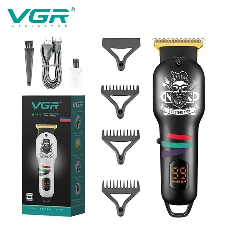 VGR-971新款油头推专业电推剪家用充电男士剪头发数字理发器雕刻