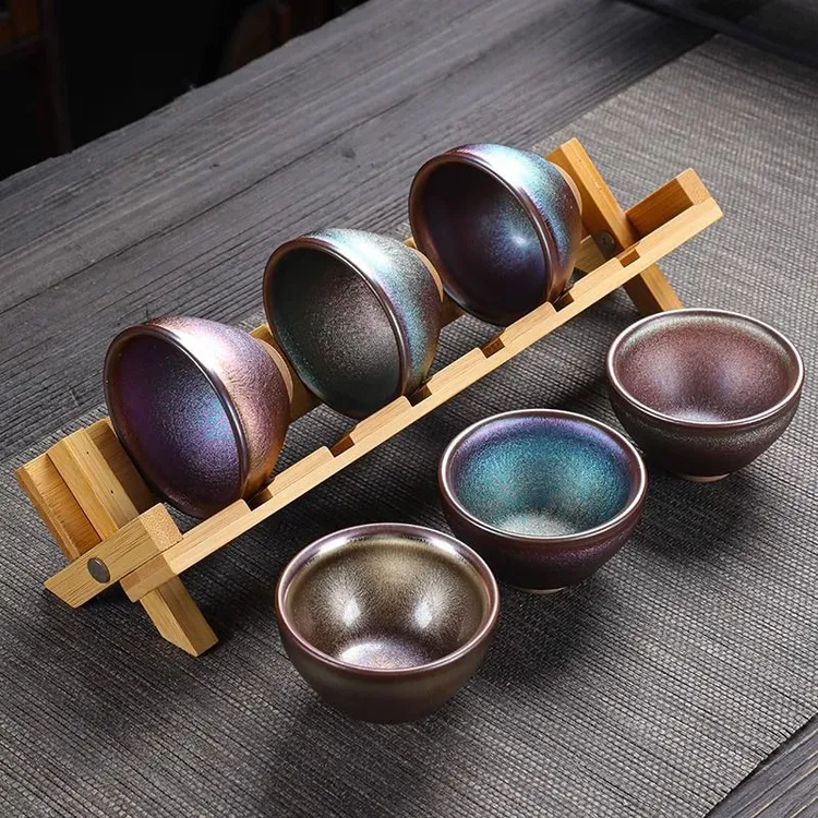 窑变建盏功夫品茗茶杯主人杯单杯陶瓷杯茶碗茶盏家用收纳杯架