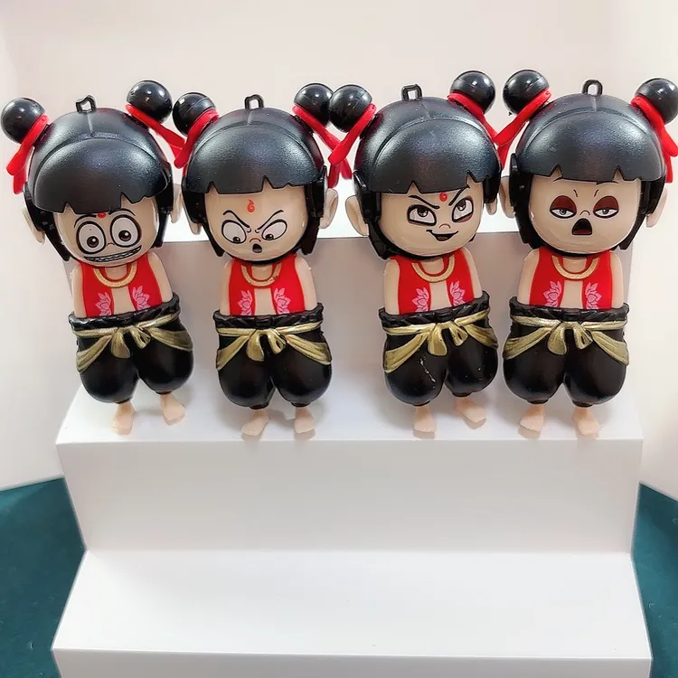 哪吒表情包变脸玩具手办创意按压变脸小o公仔娃娃魔童闹海电影周