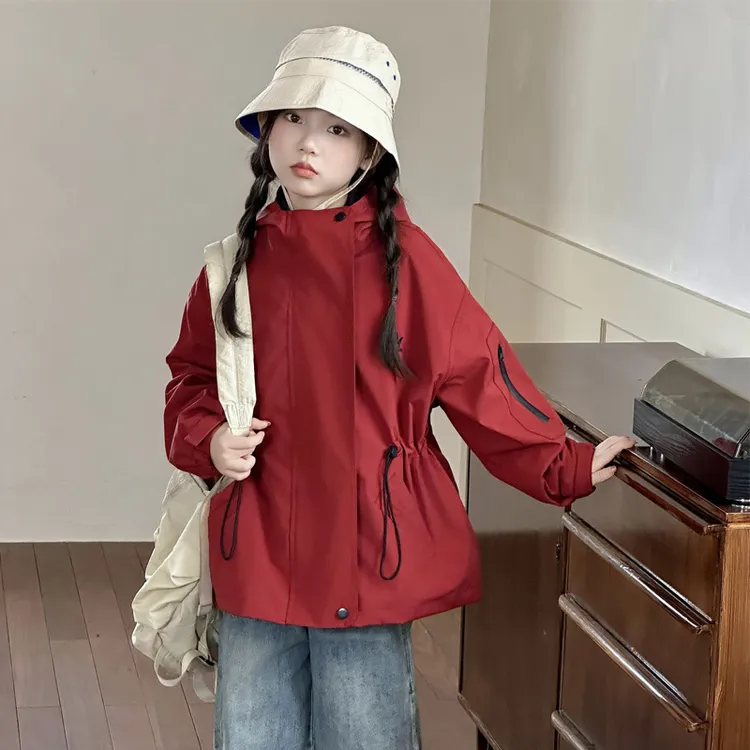 女童三合一冲锋衣外套2025秋冬新款大童韩版户外服儿童休闲两件套