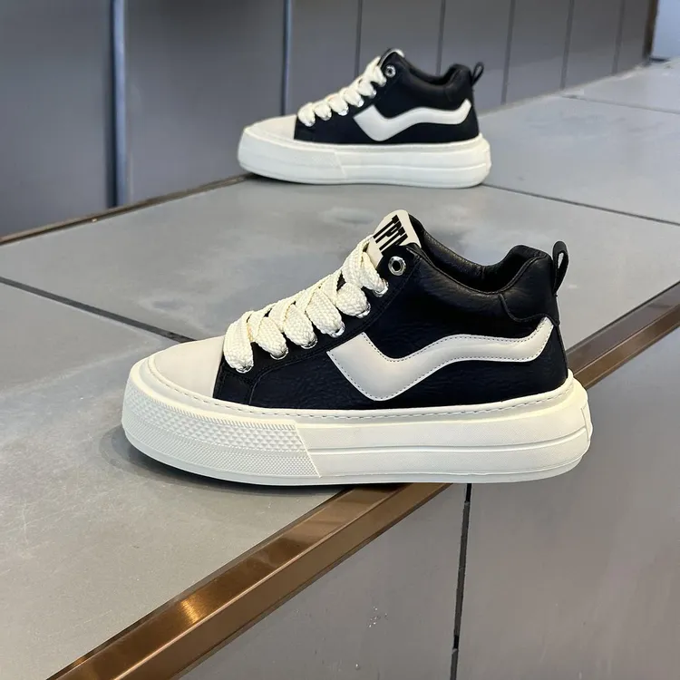 欧洲站男鞋2025冬季运动休闲时尚百搭高帮厚底增高韩版舒适板鞋男