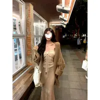 Moses Queen/魔西女王慵懒风针织开衫外套秋冬宽松显瘦松弛感毛衣