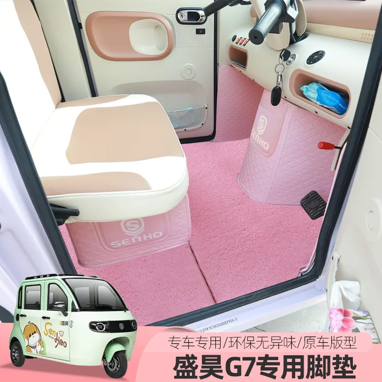 盛昊G3G15G7电动三四轮车脚垫全包围防滑丝圈垫脚踏垫耐磨垫子