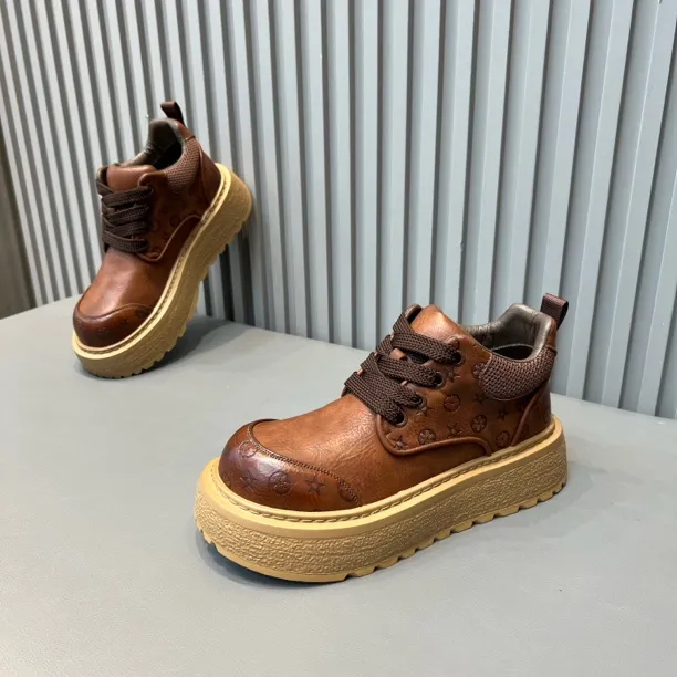 高端男鞋轻奢时尚百搭欧美英伦风马丁靴软底舒适厚底增高休闲鞋男