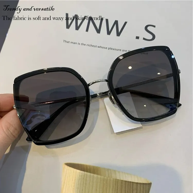 太阳眼镜高级感大脸显瘦防晒遮阳墨镜女款01979百搭 护目镜