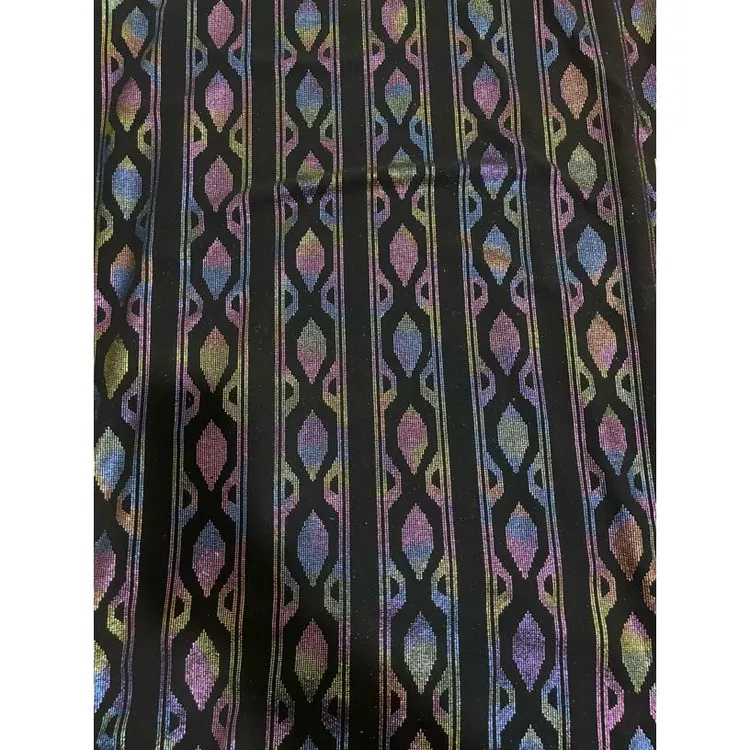 高密丝光棉贡缎黑底郁金香优质布料 不支持退换