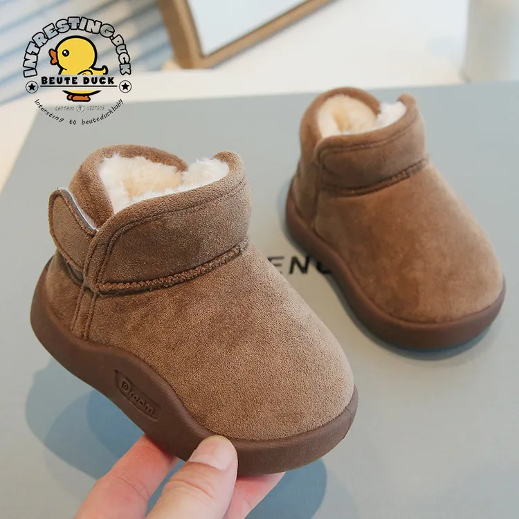 BEUTE DUCK冬季儿童雪地靴加厚防滑男女童棉靴宝宝棉鞋小童婴儿鞋