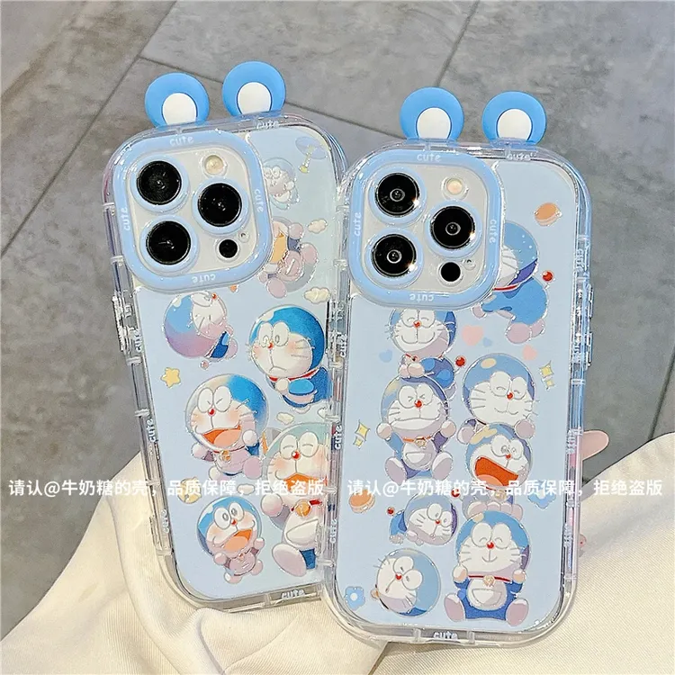 新款可爱哆啦羽纱手机壳适用苹果16promax新款华为vivo小米15OPPO
