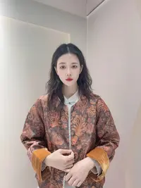 九月   棕色珍珠外套    新款新中式国风长袖外套中国风外套女