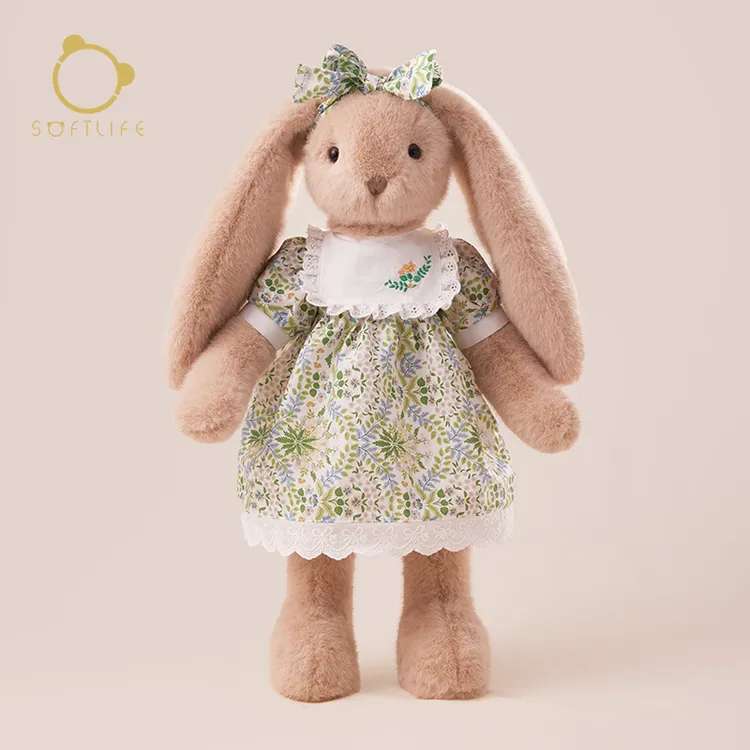 softlife毛绒玩具兔子玩偶公仔睡觉抱可爱安抚娃娃生日礼物送女友