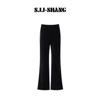 SJJ-SHANG【高光裤】纯色时尚百搭微喇裤子q135790p
