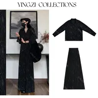 Ying-Zi【时染】套装裙时尚松弛感百褶裙秋季宽松