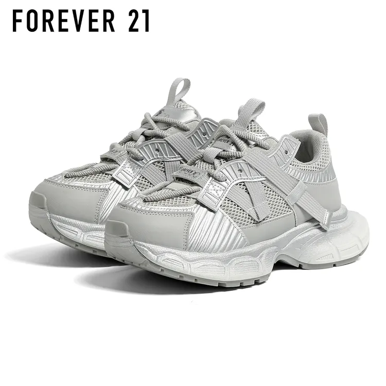 【增高显瘦】F21老爹鞋2025秋百搭复古网面透气厚底增高潮流登山鞋