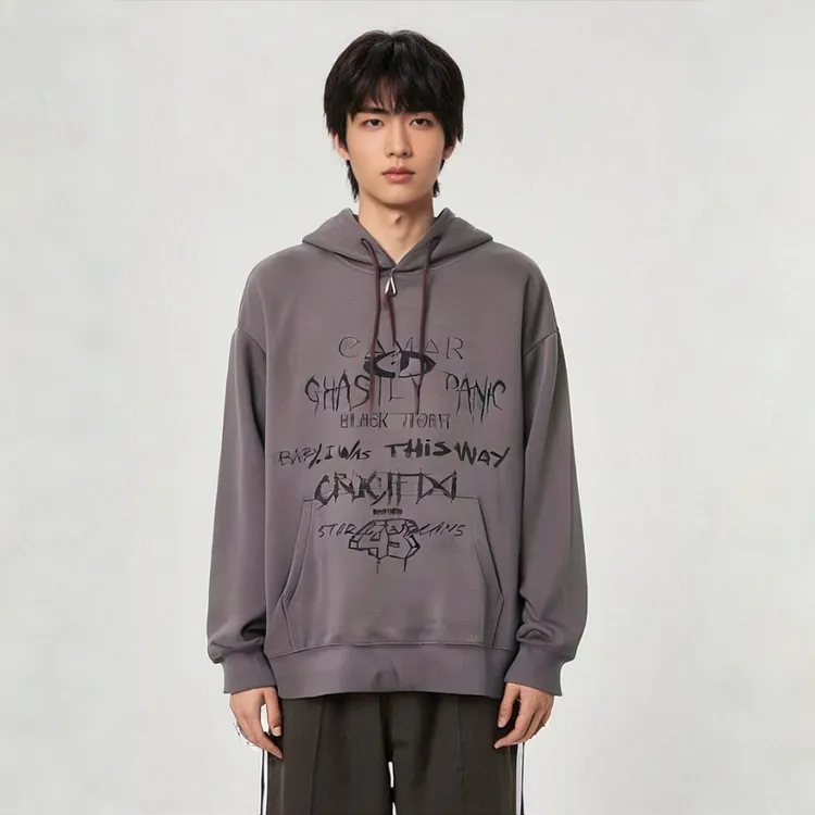 断码秋款合集宽松落肩潮流时尚连帽套头男士学生连帽卫衣秋冬卫衣