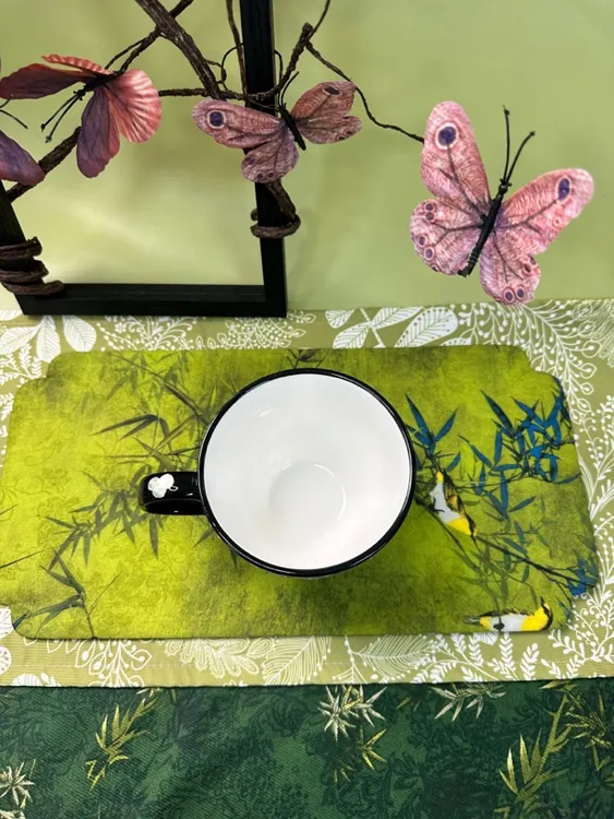 【一起淘儿】F05 濑户烧 墨韵繁花 早餐杯