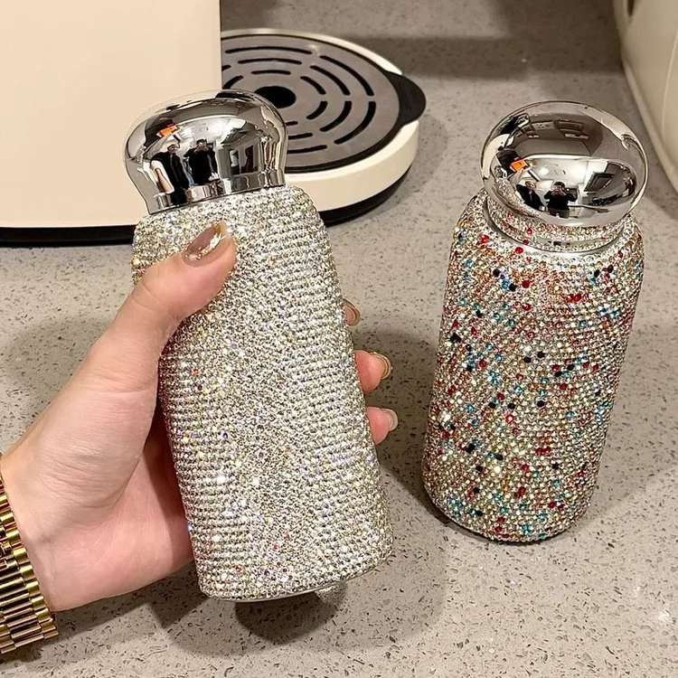 镶钻保温杯304不锈钢杯子高颜值保冷杯礼品礼物水杯便携网红爆款