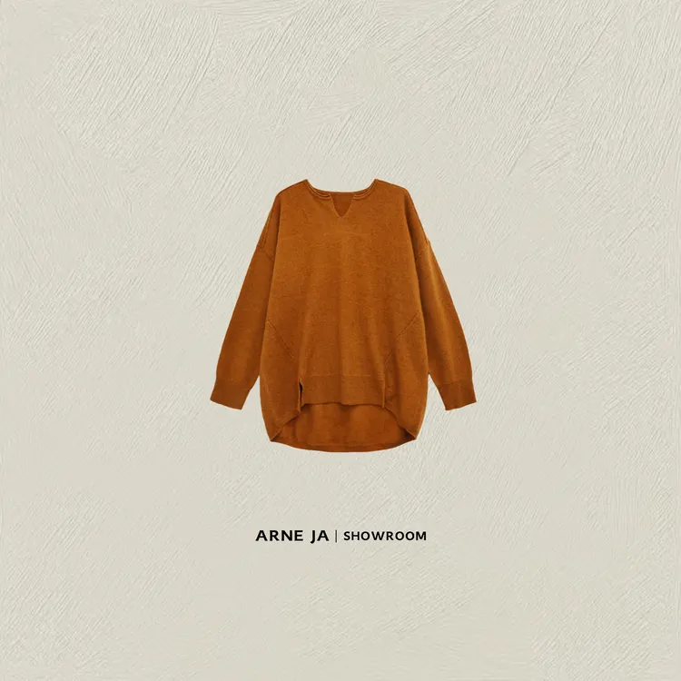 ARNE JA｜“反常规基础”定染斑斓色系茧型浣熊绒毛衣W9456019