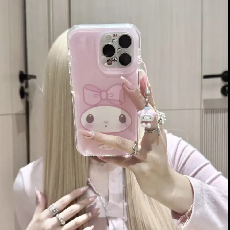 4884蝴蝶结美乐蒂适用苹果iphone小米15防摔vivo华为oppo手机壳女