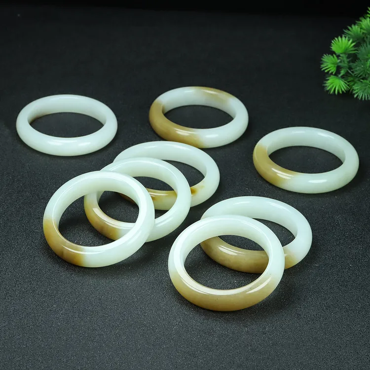 和田玉天然玉石俄罗斯玉手镯糖料糖色正圈玉镯多样性发货拍一发一