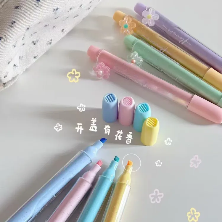 HP7661集物社花香闪光荧光笔香味闪光荧光笔高颜值学生