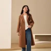 【暖秋画报】纤莉秀W大码女装流光风抽绳设计感长款风衣外套QK4076