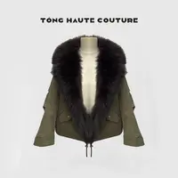 【青橘】25年新国标90白鹅绒拼接狐狸毛皮时尚高级感鹅绒服 YW450