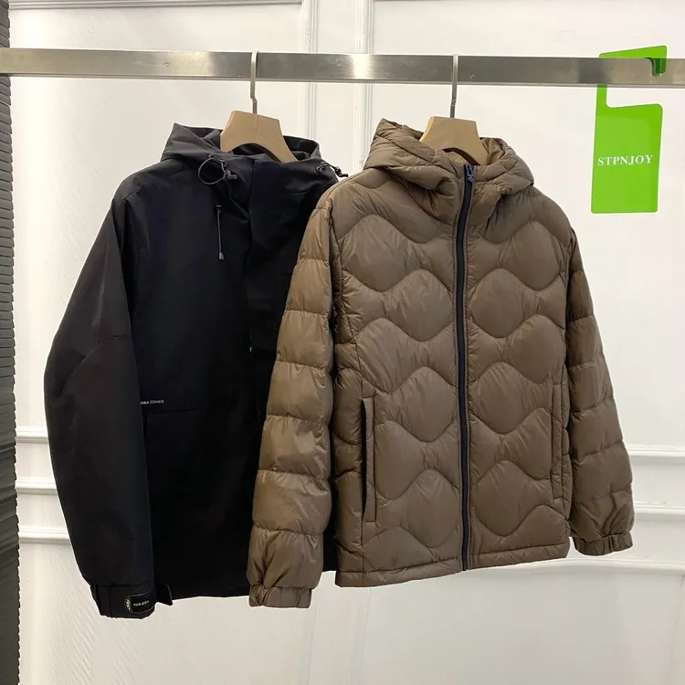 三合一内胆可拆!90白鹅绒!三防面料!品牌剪标男冬保暖羽绒服外套