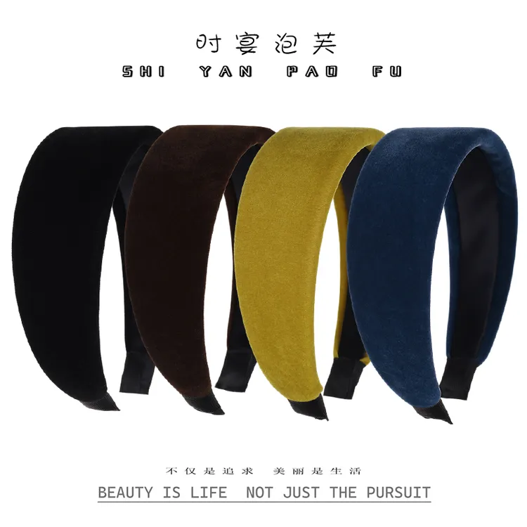 暮色宽边发箍丝绒雾面哑光秋季氛围发饰云朵零压感休闲百搭压发箍