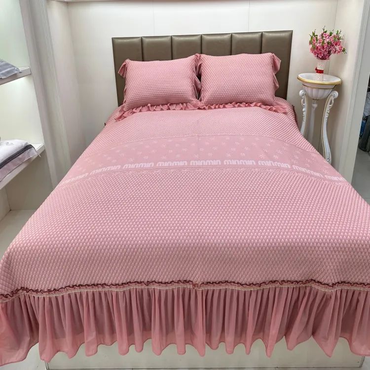 夏季-高密度高克重豆豆席三件套 爱心按摩冰豆高克重 