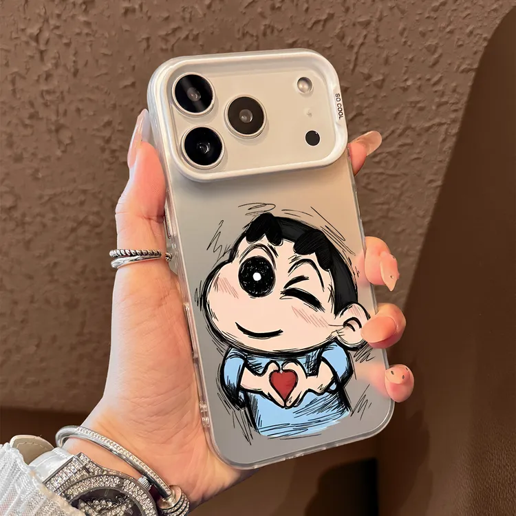 蜡笔小新适用苹果17promax手机壳iphone16pro新款高级感苹果15pro