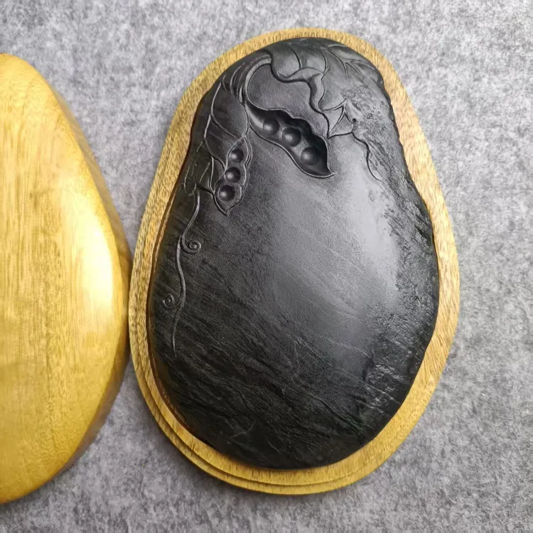 老坑天然歙砚文房四宝笔墨纸砚刷丝罗纹籽料非遗手工石雕技艺砚台