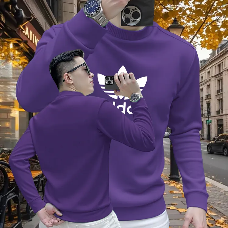 美式潮牌重磅男士卫衣秋冬新款圆领长袖套头休闲宽松上衣打底衫