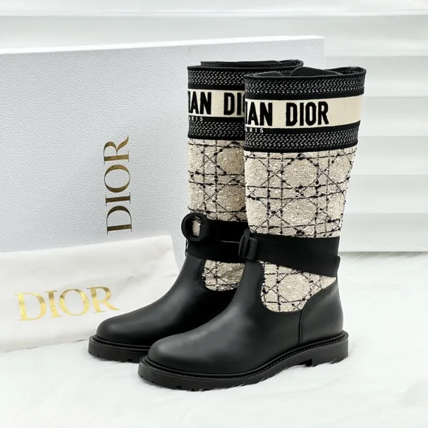 未使用 DIOR/迪奥 D-Major 戴妃走线高筒靴 38码 公价1.5w x146