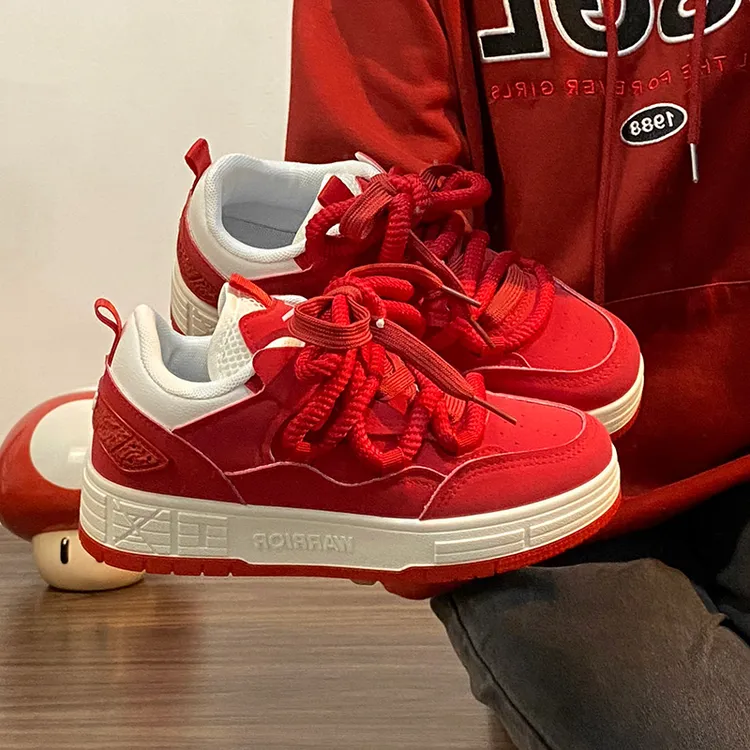 Warrior/回力情侣鞋板鞋新款厚底鞋子男女同款爆款设计百搭运动鞋