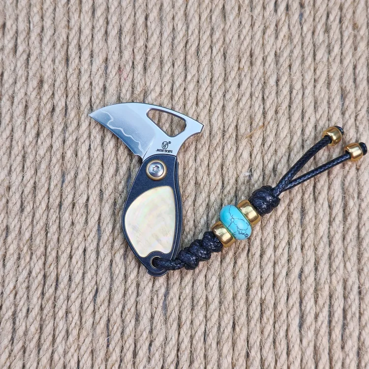 简师傅啄木鸟水果刀ZDP189粉末钢野营把玩便携水果创意纯手工艺刀