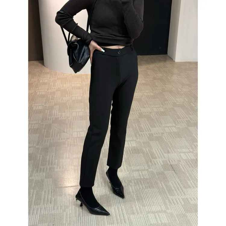 美丽定制极简高弹加绒烟管裤160斤以内（251176加绒）