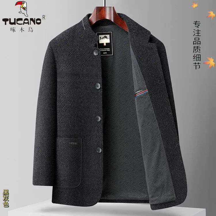 TUCANO/啄木鳥春秋新款男士休闲夹克中老年外套爸爸装时尚外套
