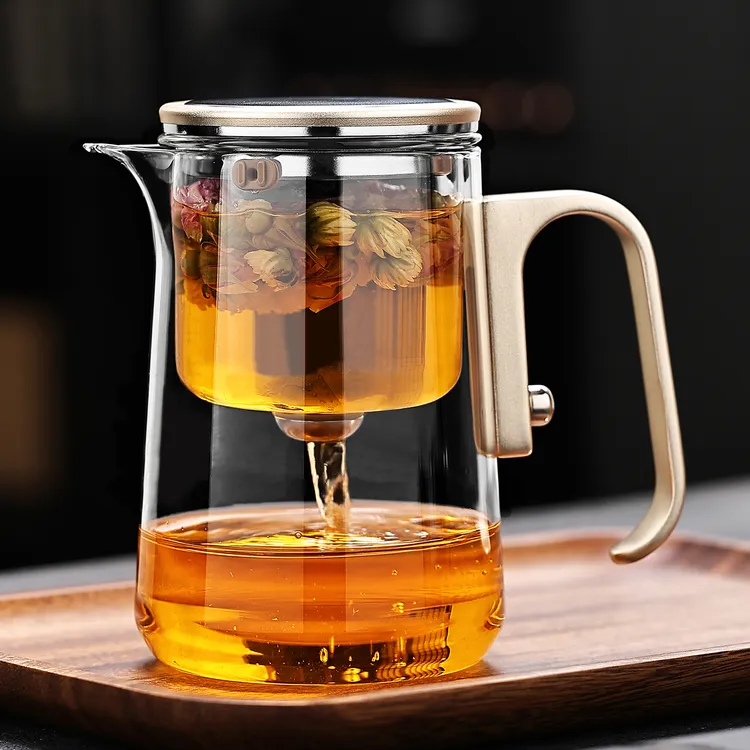 磁吸飘逸杯泡茶壶新款茶具泡茶杯子玻璃茶水分离杯大容量泡茶神器