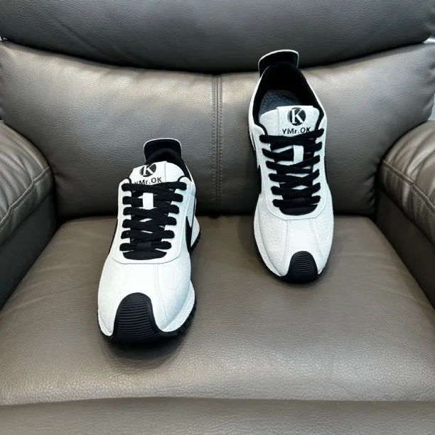 OK2-866男士潮鞋秋冬新款低帮厚底阿甘鞋潮流时尚百搭舒适软底