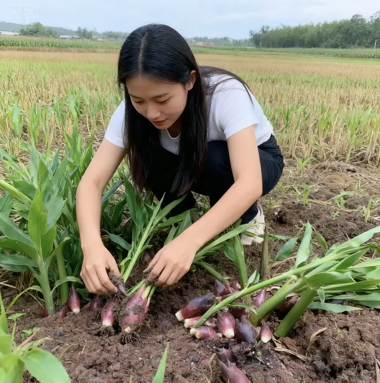 农村自种圆荷当季新鲜采摘现挖洋荷天然农家蔬菜下饭待客好选择