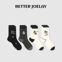 BETTER JOELAY -【温柔米奇】时尚袜子女中筒袜可爱卡通百搭WT261