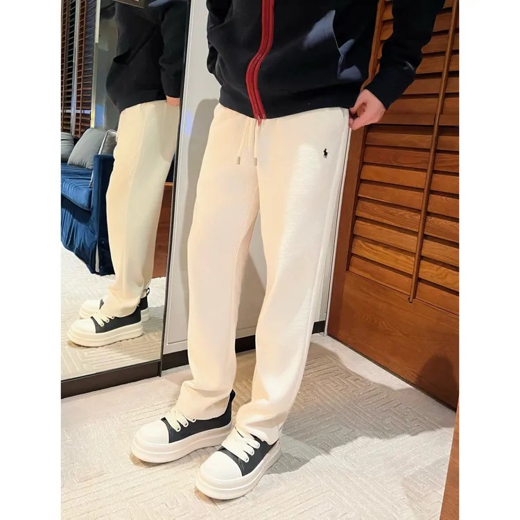 【小马长裤】秋冬羊毛混纺老钱直筒磨毛厚款男士新款休闲装长裤子